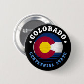 COLORADO CENTENNIAL STATE FLAG RONDE BUTTON 5,7 CM (Voorkant /achterkant)
