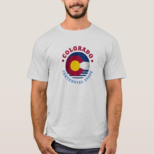 COLORADO CENTENNIAL STATE FLAG T-SHIRT (Voorkant)