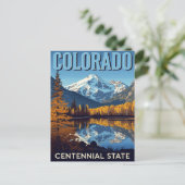 Colorado Centennial State Mountain Lake Briefkaart (Staand voorkant)