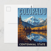 Colorado Centennial State Mountain Lake Briefkaart (Voorkant / Achterkant)