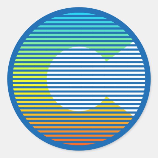 colorado chill fade ronde sticker (Voorkant)