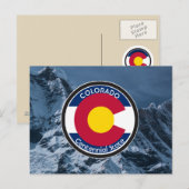 Colorado Circular Flag Briefkaart (Voorkant / Achterkant)
