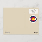 Colorado Circular Flag Briefkaart (Achterkant)