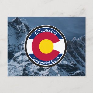 Colorado Circular Flag Briefkaart