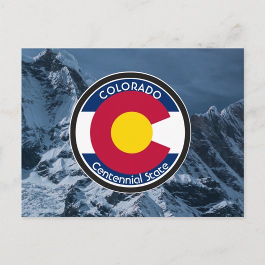 Colorado Circular Flag Briefkaart (Voorkant)