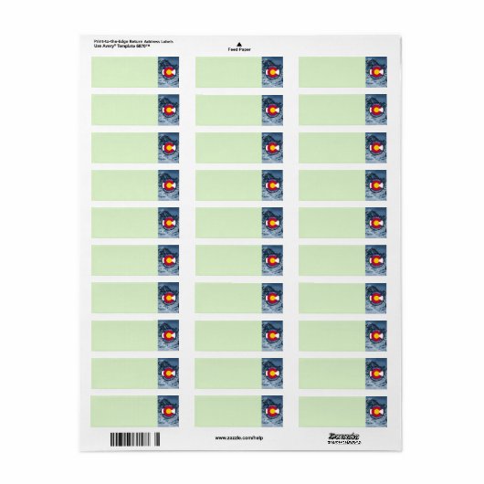 Colorado Circular Flag Etiket (Full Sheet)