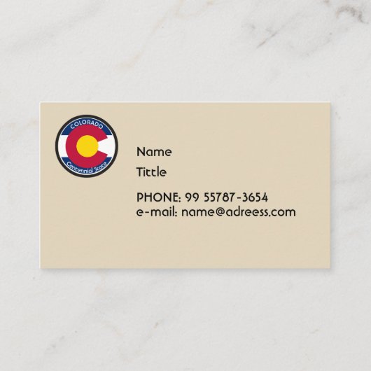 Colorado Circular Flag Visitekaartje (Achterkant)