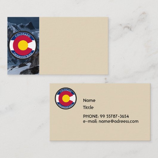 Colorado Circular Flag Visitekaartje (Voorkant / Achterkant)