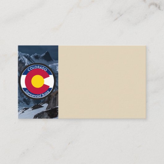 Colorado Circular Flag Visitekaartje (Voorkant)