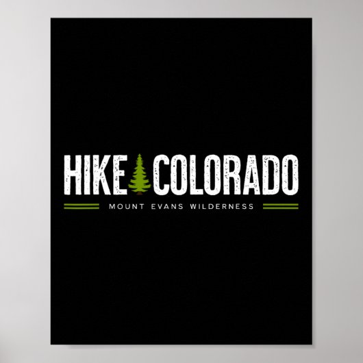 Colorado Co Mount Evans Wilderness Wandelboom Retr Poster (Voorkant)