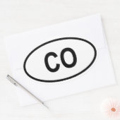 Colorado "CO" Ovale Sticker (Envelop)