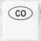 Colorado "CO" Ovale Sticker (Tas)