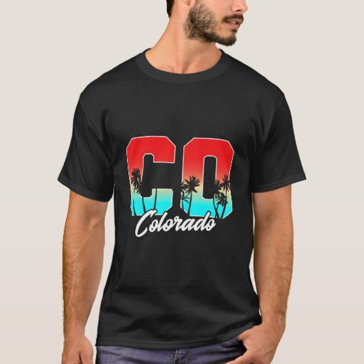 Colorado Co Palmboom Staat T-shirt (Voorkant)