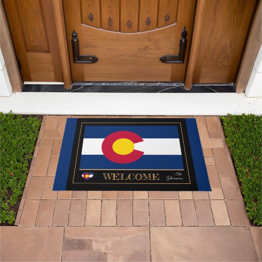 Colorado & Colorado Vlag huis mat / sport USA (Buiten)