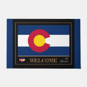 Colorado & Colorado Vlag huis mat / sport USA (Voorkant)