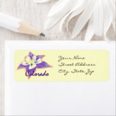 Colorado columbine bloem aanpasbare labels (Insitu)