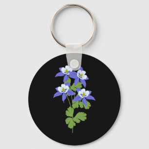 Colorado Columbine Bloem Wilde Bloem Natuur Wandel Sleutelhanger
