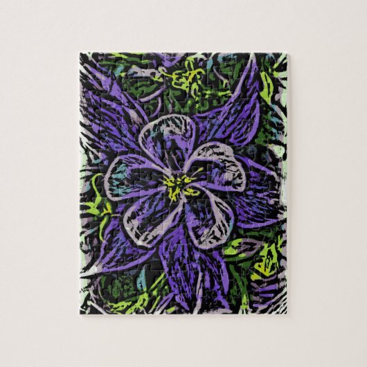 Colorado columbine-bloempuzzel legpuzzel (Verticaal)