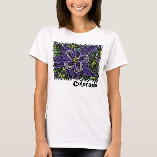 Colorado columbine dames t-shirt (Voorkant)