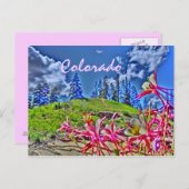 colorado columbine schilderachtig briefkaart (Voorkant / Achterkant)