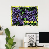Colorado columbines poster (Thuiskantoor)