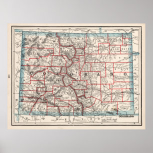 Colorado County County Map (1893) Poster