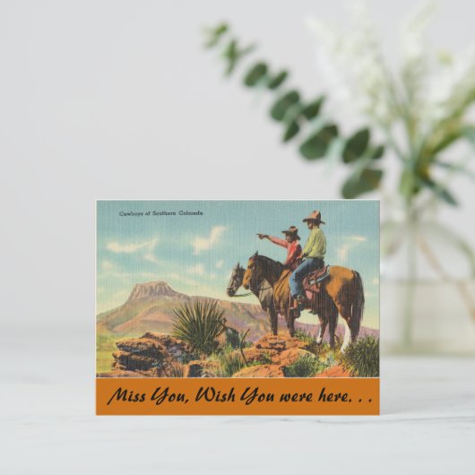 Colorado, Cowboys of Southern Colorado Briefkaart (Staand voorkant)