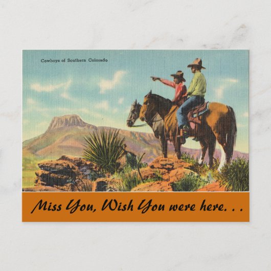 Colorado, Cowboys of Southern Colorado Briefkaart (Voorkant)