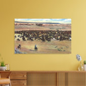 Colorado - Cowboys Rounding Canvas Afdruk (Insitu (Woonkamer))