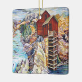 Colorado Crystal Mill Rocky Mountains Painting Keramisch Ornament (Links)