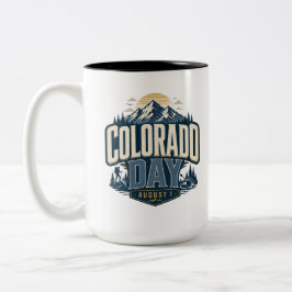 Colorado Dag, Colorado 150e patriottische Retro Be Tweekleurige Koffiemok