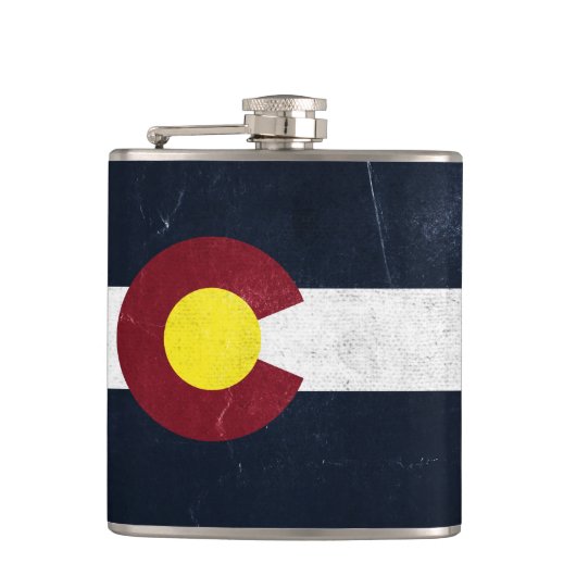 Colorado Dark Grunge Flag Heupfles (Voorkant)