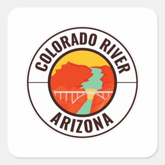 Colorado de Arizona Vierkante Sticker (Voorkant)