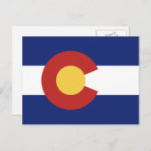Colorado de briefkaarten van de staatsvlag douane (Voorkant / Achterkant)