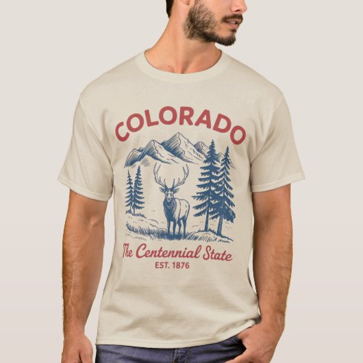 Colorado De Centennial State Outdoor T-shirt (Voorkant)