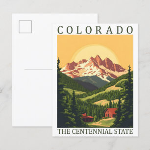 Colorado, de Centennial State USA Travel Place Briefkaart
