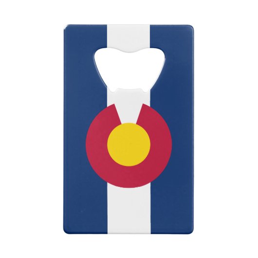 Colorado: De honderdjarige Amerikaanse staatsvlag Creditkaart Flessenopener (Achterkant)