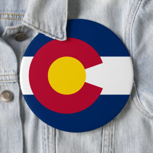Colorado: De honderdjarige staatsvlag van de VS Ronde Button 6,0 Cm