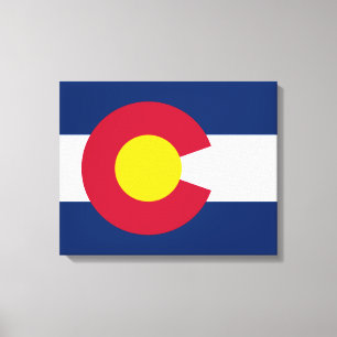 Colorado: De Vlag van de Centennial US-Staat Canvas Afdruk