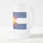 Colorado: De Vlag van de Eeuwfeeststaat VS Matglas Bierpul (Voorkant rechts)