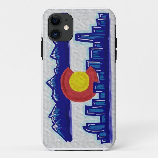Colorado Denver skyline weer vlag iphone 5 hoesje (Achterkant)