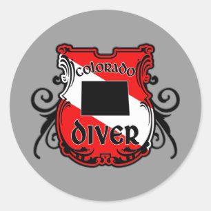 Colorado Diver Ronde Sticker