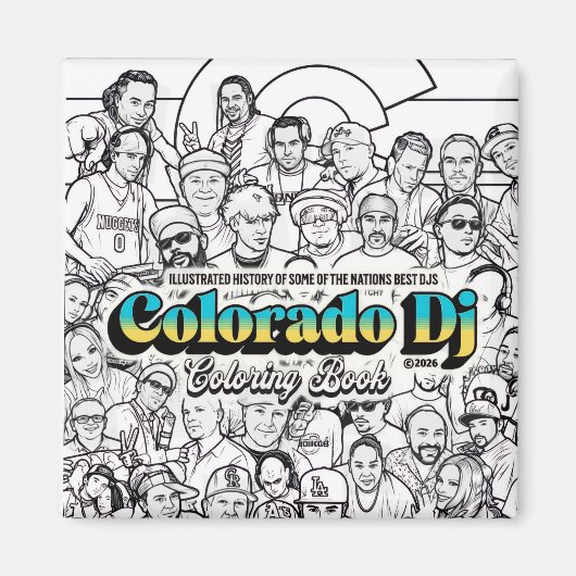 Colorado Dj kleurboek magneet (Voorkant)