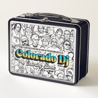 Colorado Djs kleurboek metalen lunchbox