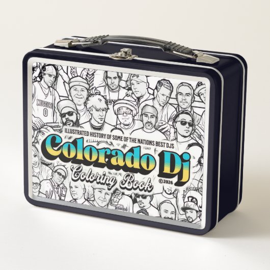 Colorado Djs kleurboek metalen lunchbox (Voorkant)
