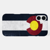 Colorado Donkere Grunge Vlag iPhone Hoesje (Achterkant horizontaal)