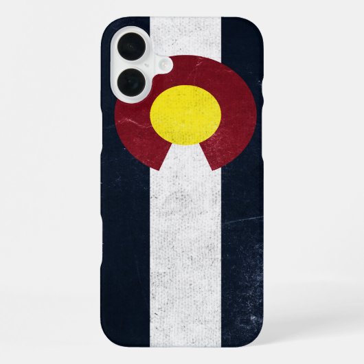 Colorado Donkere Grunge Vlag iPhone Hoesje (Achterkant)