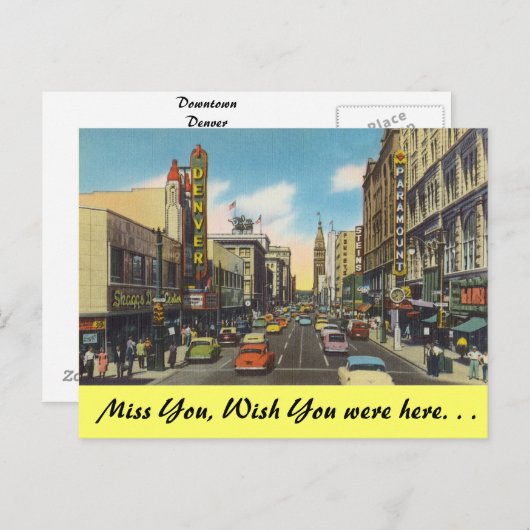 Colorado, downtown Denver Briefkaart (Voorkant / Achterkant)