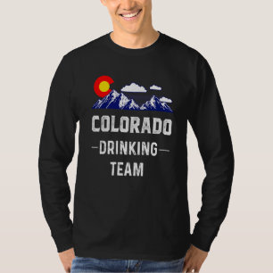 Colorado Drink Team Denver Map Flag Co Souvenir T-shirt