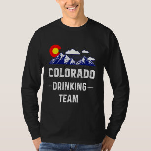 Colorado Drink Team Denver Map Flag Co Souvenir T-shirt